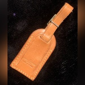 LOUIS VUITTON Mini Leather Luggage Tag EUC